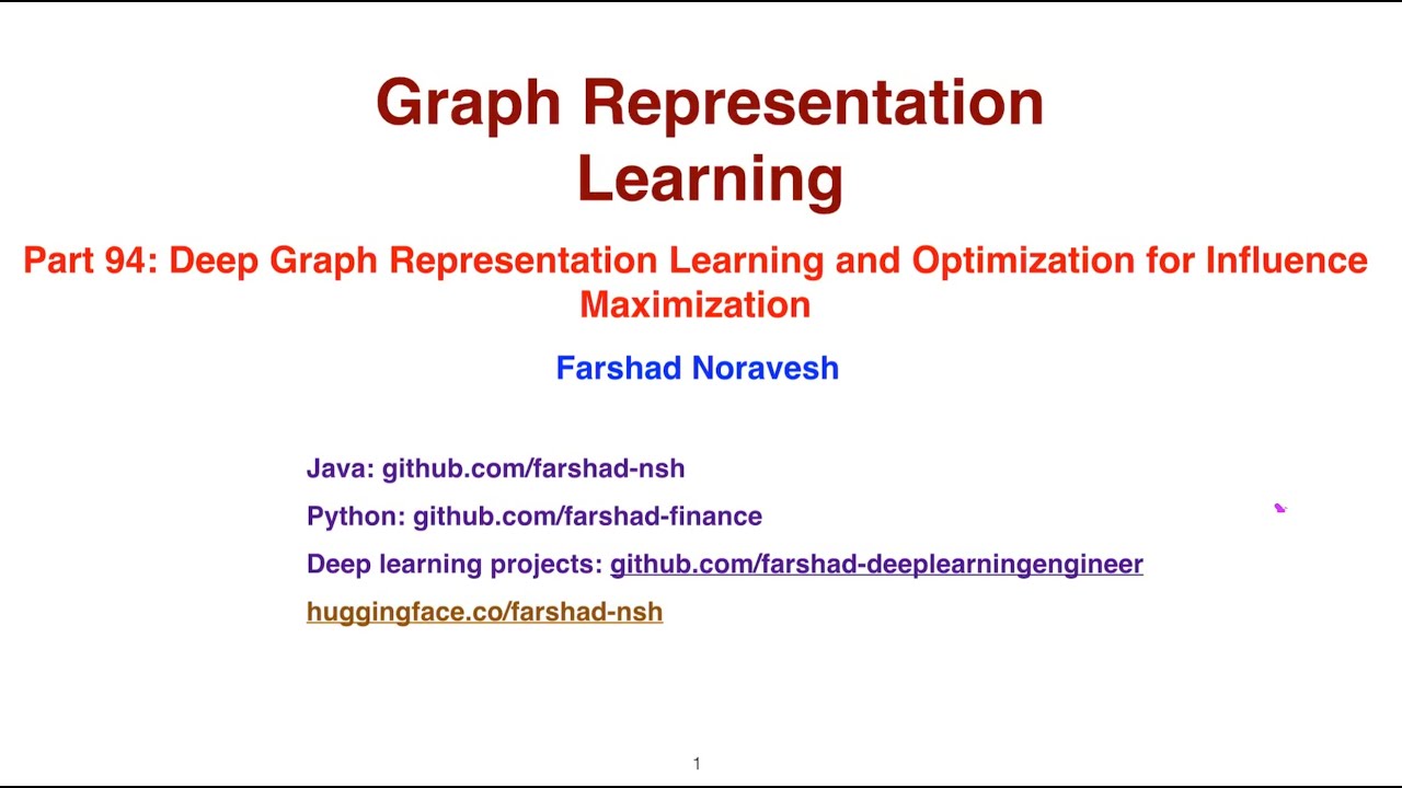 Part 94: deep graph representation learning and optimization for influence maximization.