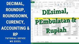 Cara Membulatkan 2 Angka Dibelakang Koma di Excel