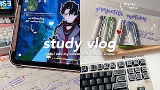 5am productive study vlog 📓💌 how i edit my videos with CapCut Online, romanticizing school + notes