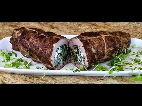 Pork Tenderloin Stuffed with Spinach and Goat Cheese