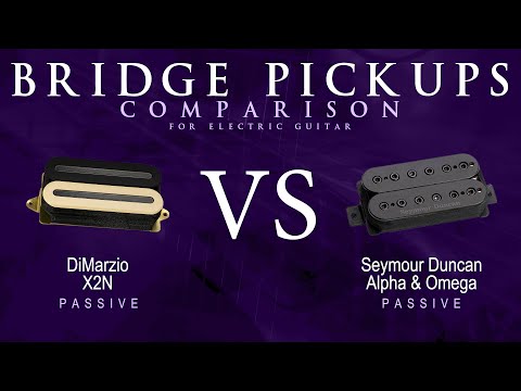 DiMarzio X2N vs Seymour Duncan ALPHA & OMEGA - Passive Bridge Guitar Pickup Comparison Tone Demo