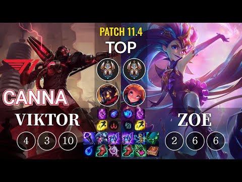 T1 Canna Viktor vs Zoe Top - KR Patch 11.4