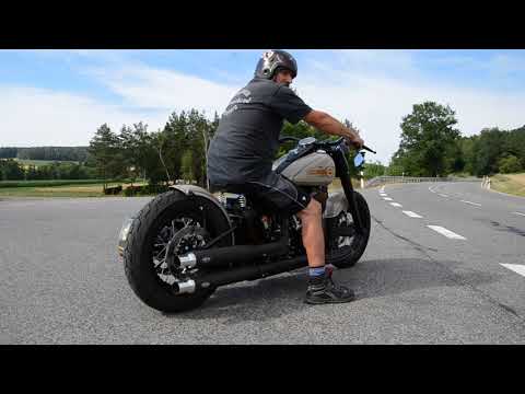 Gietl Bikes Softail Slim S Bobber MCJ Auspuffanlage soundverstellbar,