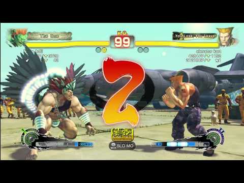 Ninja AdE [Blanka] vs elevator kart [Guile] SSF4 Arcade Edition