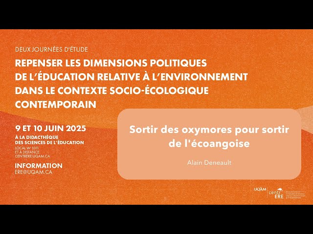 Conférence: «Sortir des oxymores pour sortir de l’écoangoisse»