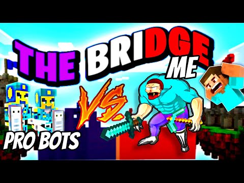 Ultimate Minecraft Bridge Challenge vs Pro Bots!!