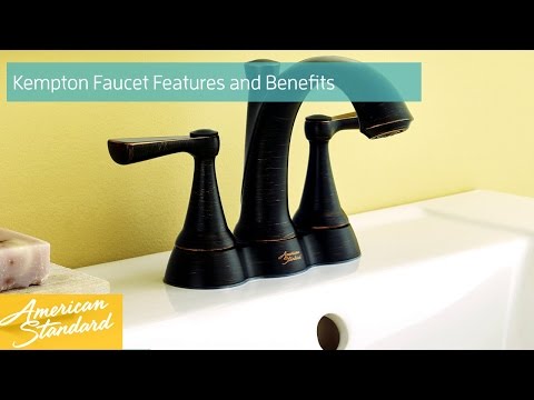 Kempton 4-In. Centerset 2-Handle Bathroom Faucet 1.2 GPM with Lever Handles // LEGACY BRONZE // YouTube Video