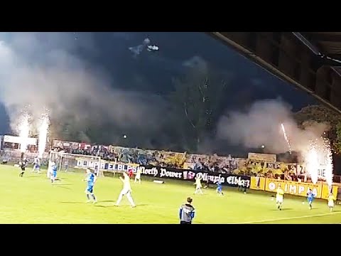 Fajerwerki na meczu Olimpia Elbląg - Ruch Chorzów | 07.05.2022