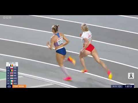 Thiam World Record Pentathlon 800M Race. European Indoor Athletics Championships, Istanbul, Turkey