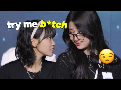 chaewon and yunjin insulting each other for 8 min straight