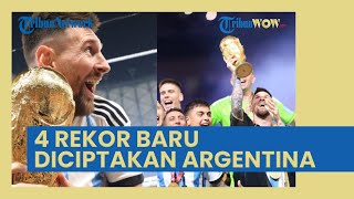 4 Rekor Baru Diciptakan Argentina seusai Juara Piala Dunia 2022, Messi dan Martinez Turut Ikut Andil