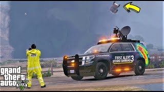 GTA 5 Tornado Mod First Alert Storm Chasers - Tornadoes Destroys Blaine County