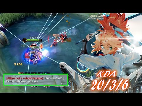 20 kills Aggressive Fanny Solo Rank game | MLBB