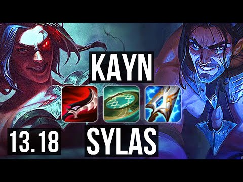 KAYN vs SYLAS (JNG) | Rank 5 Kayn, 12/1/2, 69% winrate, Legendary | NA Challenger | 13.18