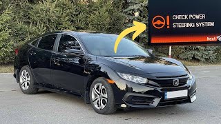 “Check power steering system” warning in Honda Civic