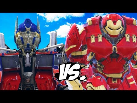 OPTIMUS PRIME vs HULKBUSTER - Epic Battle