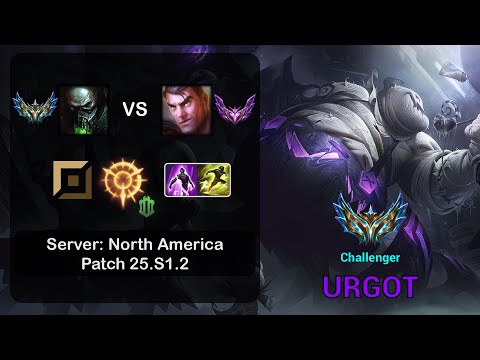 Urgot Top vs Jayce - NA Challenger - Patch 25.S1.2