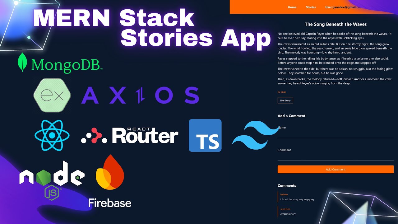 MERN Stack for Absolute Beginners - Stories Full Stack App