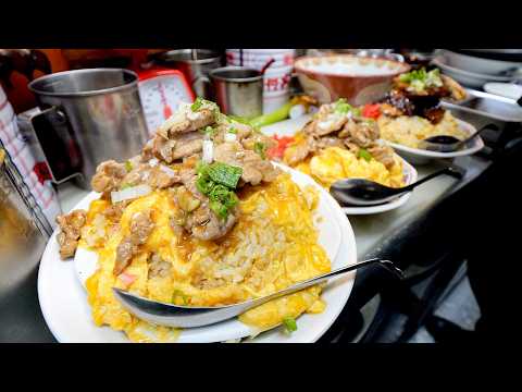 Only＄8? The chef cooks huge Fried Rice with meat and eggs!