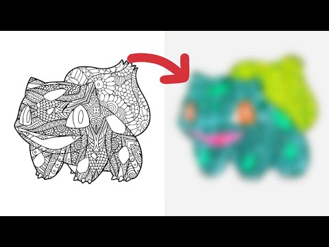 Coloriage du Pokémon Bulbizarre en Mandala