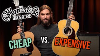 Video thumbnail for Expensive vs. Cheap Martin Acoustic Guitars | 000-X1 vs. 000-42 by Alamo Music Center