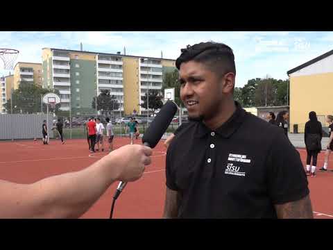 Invigning av Botkyrkas nya basketplan vid Brunna IP