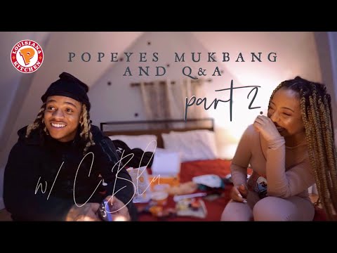 POPEYES MUKBANG & instagram q&a W/ C BLU ♡ PART 2
