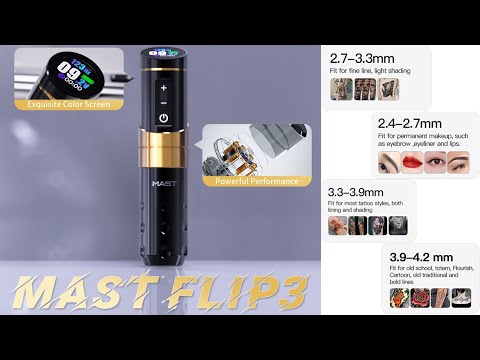 Mast Flip 3 Wireless Adjustable Strokes Tattoo Machine Review#unboxing #wirelesstattoomachine