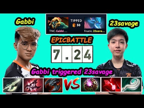 TNC Gabbi [Huskar] Monster Carry vs 23savage [Leshrac]  Dota 2 7.24 pro Gameplay