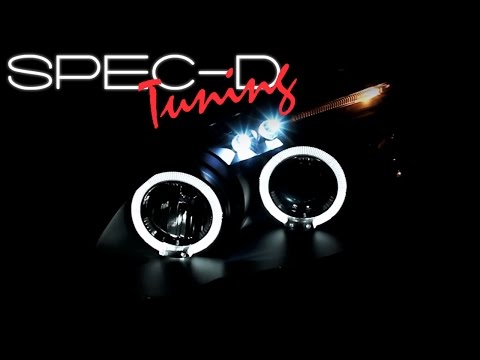 SPECDTUNING DEMO VIDEO: 2003-2008 TOYOTA COROLLA LED HALO PROJECTOR HEADLIGHTS