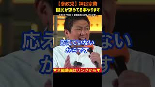 【国民が求めている事をやる】減税・移民・スパイ防止法！支持者は国民だけ！神谷宗幣#参政党