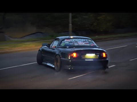 JDM Cars Leaving a Car Show - October 2018