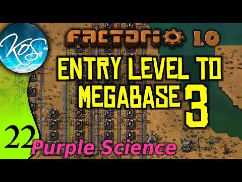 Factorio 1.0 Entry Level to Megabase 3, Ep 22: PURPLE SCIENCE & UPGRADES - Guide, Tutorial