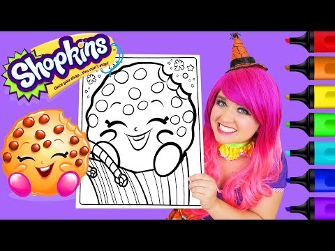 Coloring Shopkins Kooky Cookie Coloring Page Prismacolor Colored Paint Markers | KiMMi THE CLOWN Video