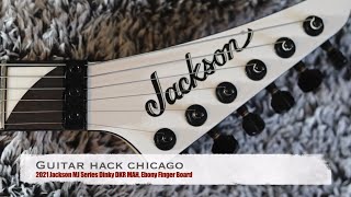 Video thumbnail for Jackson MJ Series DINKY DKR MAH Review and play through (Jackson guitars) by Guitar Hack Chicago
