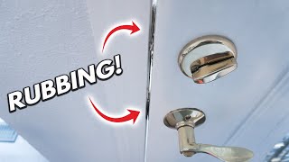 How To Fix A Sticking And Rubbing Door That’s Hard To Open & Close! DIY Tutorial For Beginners!