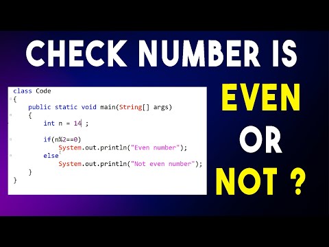 Java Program To Check Even Or Odd Number Simple Java Tutorial For Beginners