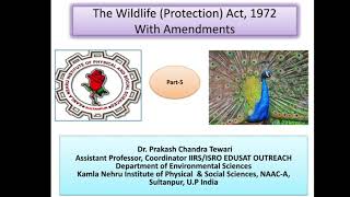 Wildlife Protection Act, 1972 | L-05 | @envknipss