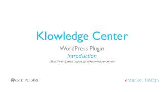 Knowledge Center WordPress Plugin – Introduction
