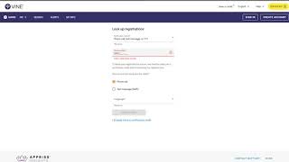 How to look up a registration in VINELink