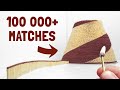 100,000 Matches HUGE VOLCANO ERUPTION Chain Reaction Fire Domino