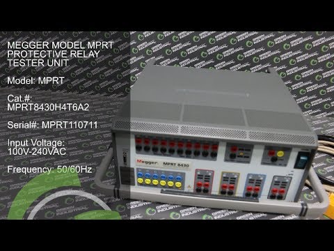 Green Industrial Quick Take - Used MEGGER MPRT8430 RELAY TESTER 4 Channel MPRT8430H4T6A2 For Sale