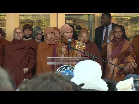 Venerable Monks address Richmond during Walk for Peace