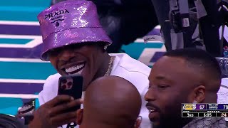 Hornets security almost kicked out DaBaby 👀