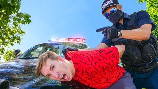I&#39;m ARRESTED &amp; Trapped Inside! Spy Ninjas Team Up w/ Cops to Sneak Out Escaping Prison in Real Life