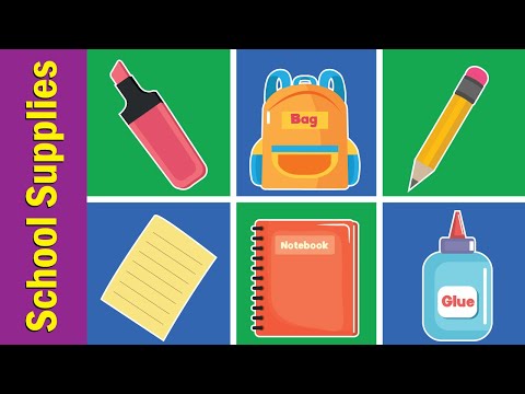School Supplies Vocabulary Chant for Children | Fun Kids English