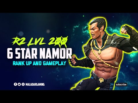 World 1st Rank 2 LVL 200 6-Star Namor Rank-up & Gameplay 😎 #MCOC