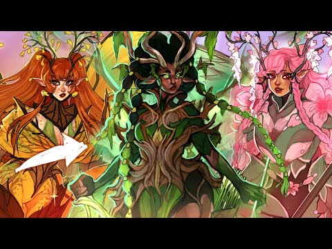 Turning TREES into FAIRY KNIGHTS 🦋⚔️ (CHARACTER DESIGN CHALLENGE)