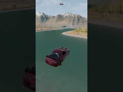 Maroon Toyota Supra Jumps Into Water 🌊 | BeamNG