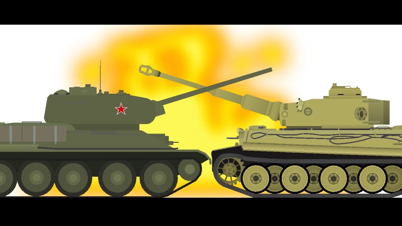 Short Tiger I VS T-34-85. || StickNodes